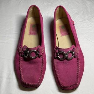 Lilly Pulitzer Pink Loafers with Silver Accent
